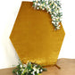 8ftx7ft Metallic Gold Soft Velvet Fitted Hexagon Wedding Arch Cover