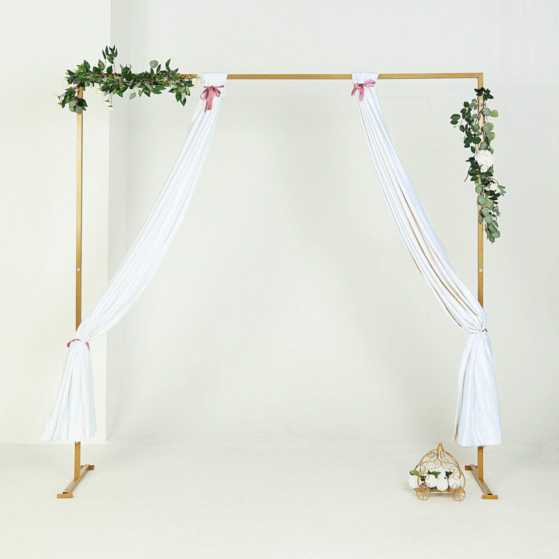 Heavy Duty Square Metal Wedding Arch 8 Feet And Photography Backdrop Stand