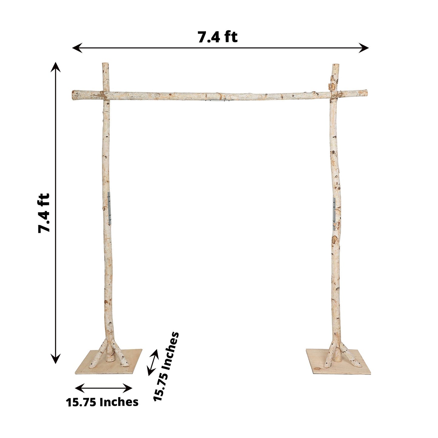 Natural Birch Wooden Stand 7.5 Feet