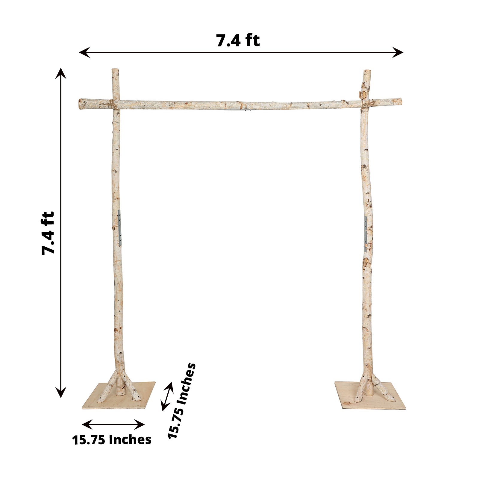 Natural Birch Wooden Stand 7.5 Feet