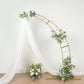 8ft Gold Metal Half Crescent Moon Wedding Arch, Curved Design Flower Balloon Frame