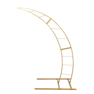 Elegant Design of the Gold Metal Half Crescent Moon Arch
