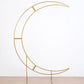 7.5 Feet Curved Gold Metal Crescent Moon Arch Stand