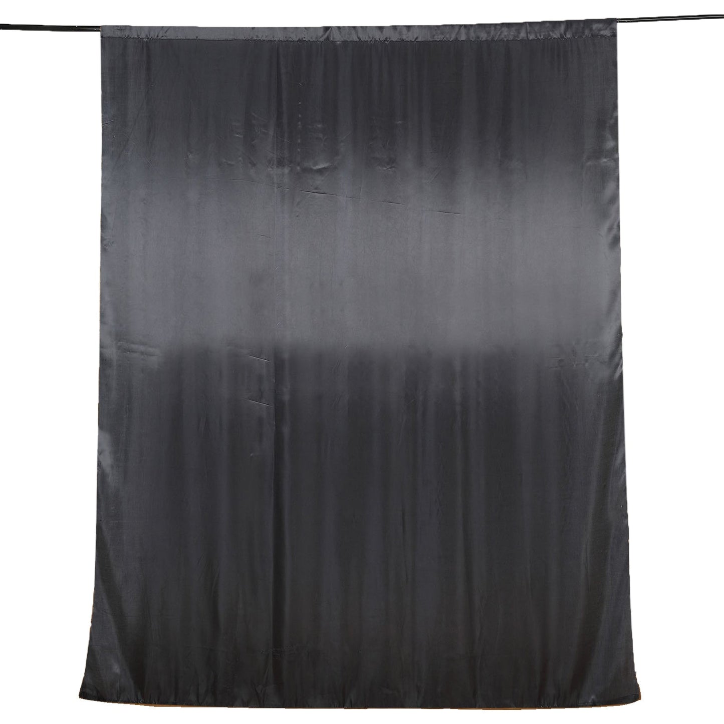 8ftx10ft black satin event curtain drapes backdrop panel