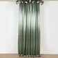 Dusty sage green satin event curtain drapes backdrop panel.