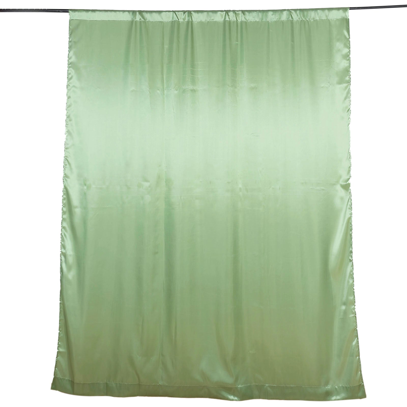 8ftx10ft sage green satin event curtain drapes backdrop panel