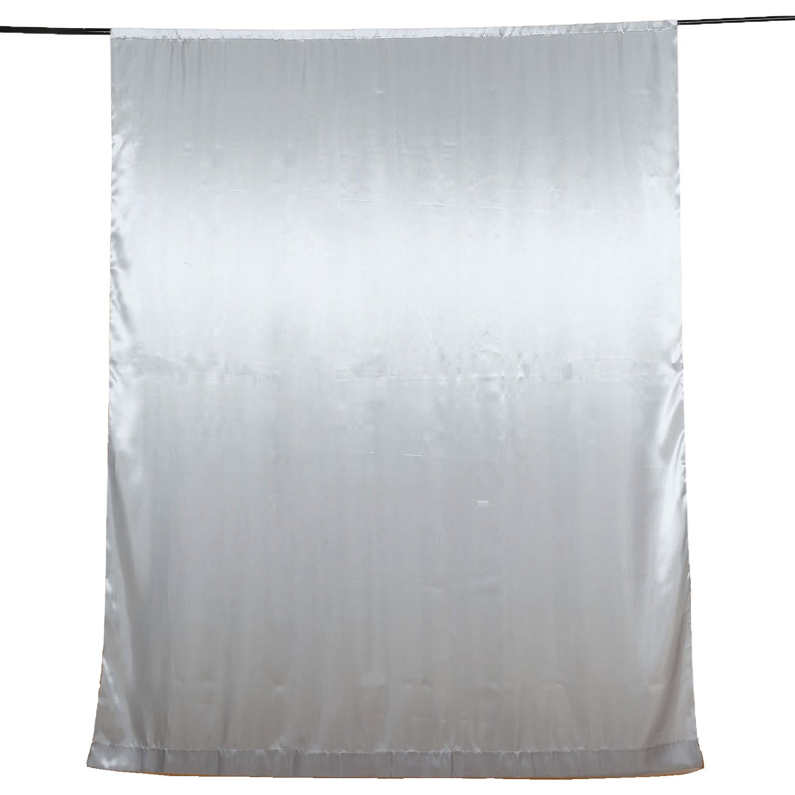 8ftx10ft silver satin event curtain drapes backdrop panel