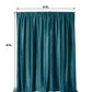 8 Feet Peacock Teal Curtain Panel In Velvet Drape
