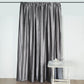 8 Feet Charcoal Gray Colored Premium Velvet Material Curtain Panel 