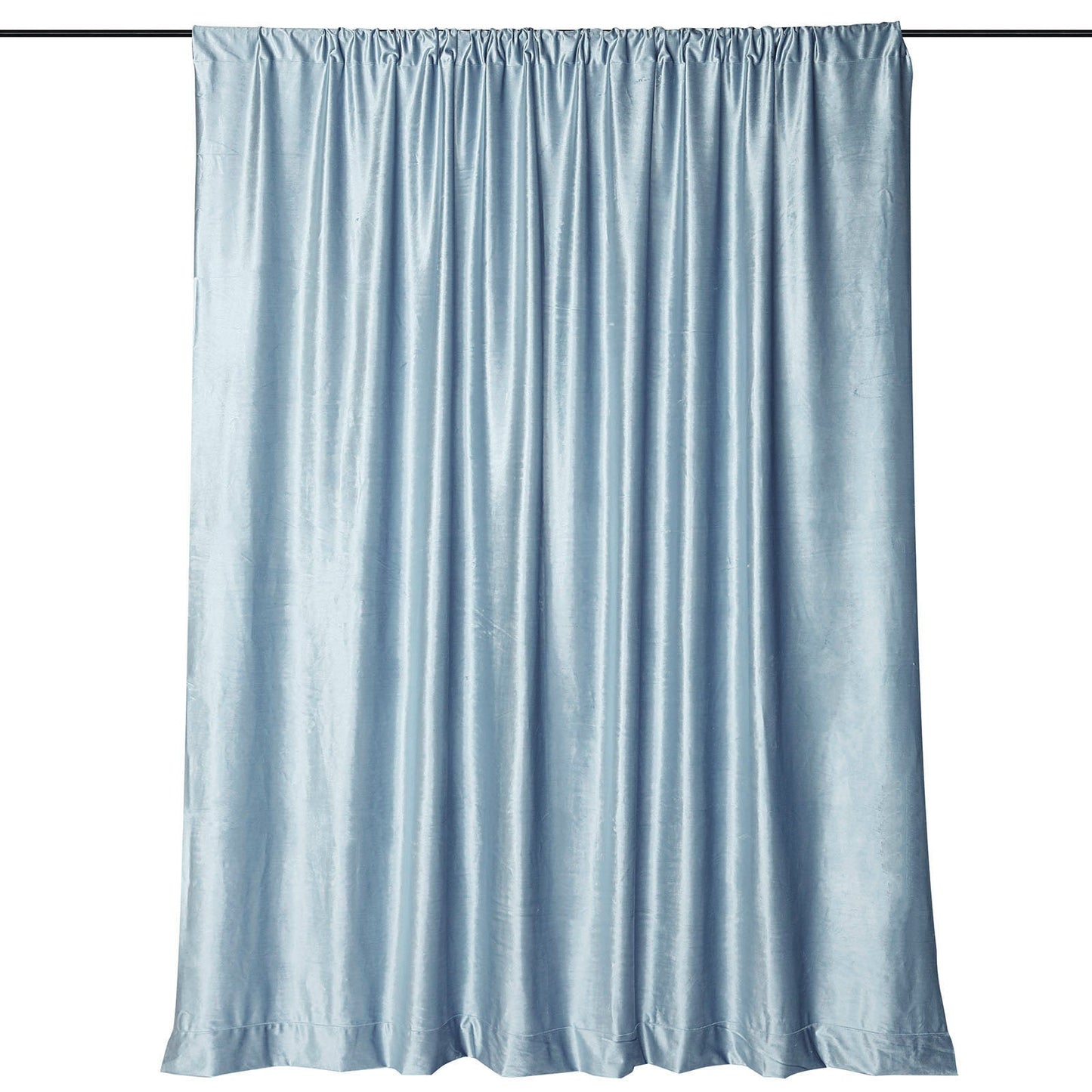 8 Feet Long Dusty Blue Velvet Backdrop Curtain Panel