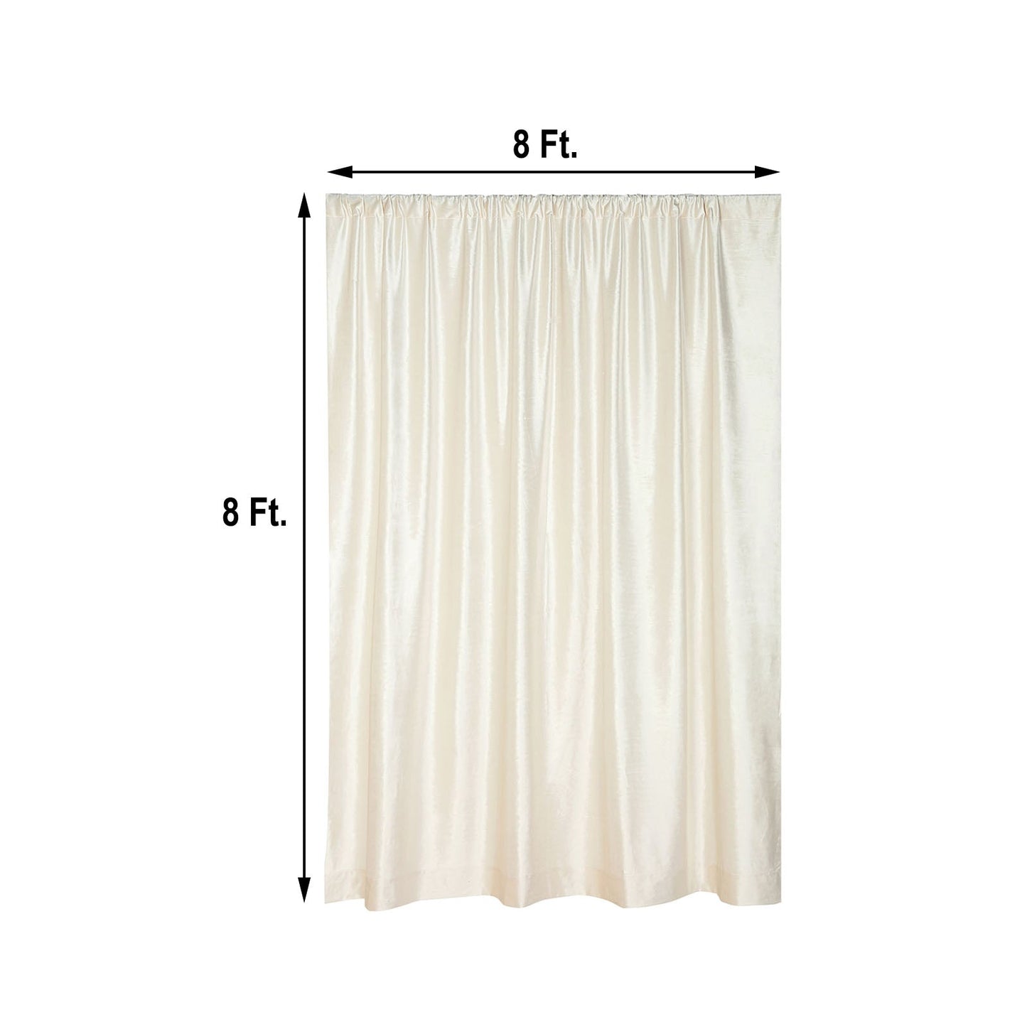 Premium 8 Feet Ivory Velvet Material Curtain Panel for Backdrop Stands