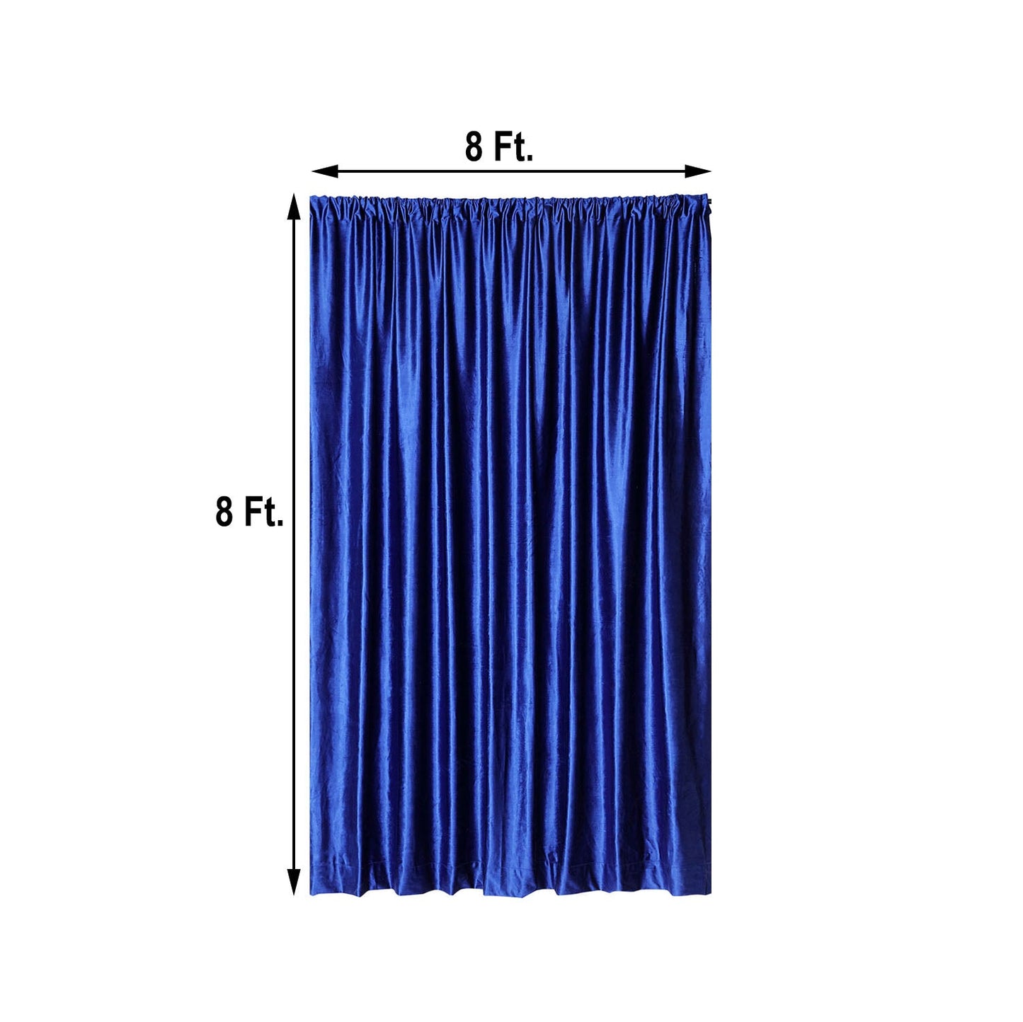 8 Feet Velvet Backdrop Stand Curtain Panel In Royal Blue
