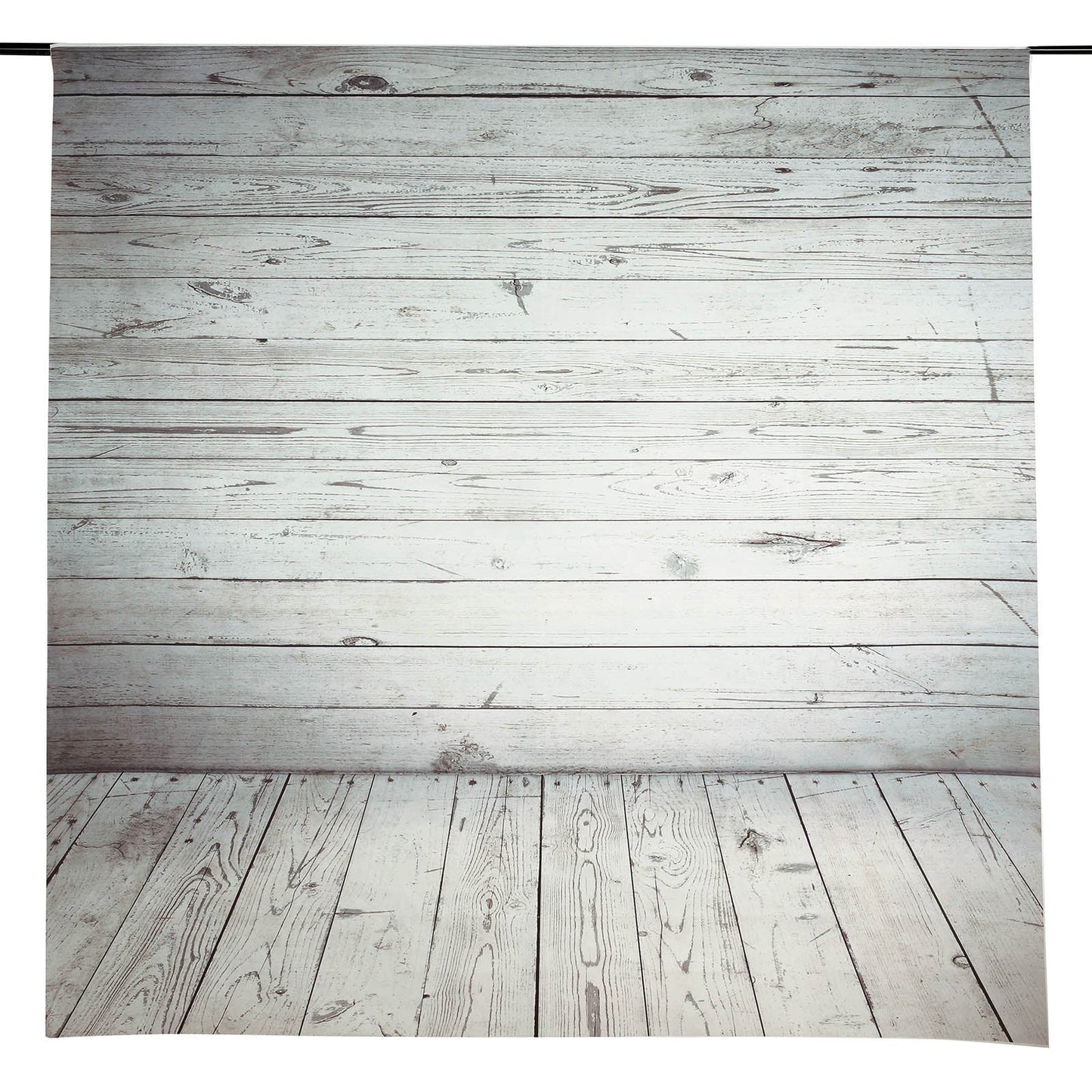 8 ft x 8 ft Vinyl Photography Background In White and Gray With Distressed Wood Panels#whtbkgd