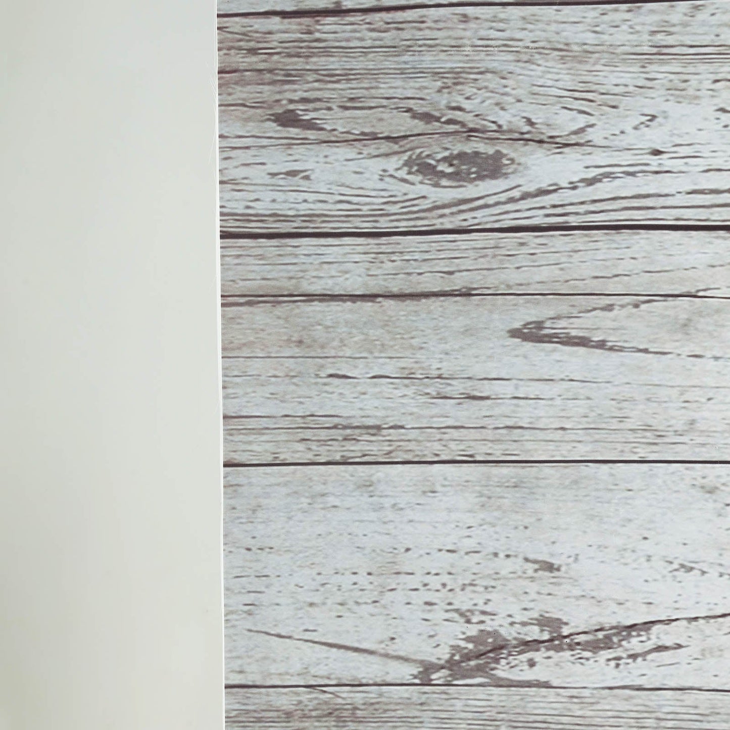 Gray And White Distressed Wood Vinyl Photography Backdrop 8 ft x 8 Ft