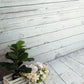 8 ft x 8 ft Vinyl Photography Backdrop With Distressed White And Gray Wood Panels