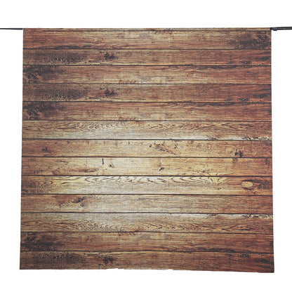 Vintage brown wood panel vinyl backdrop for photography and parties.