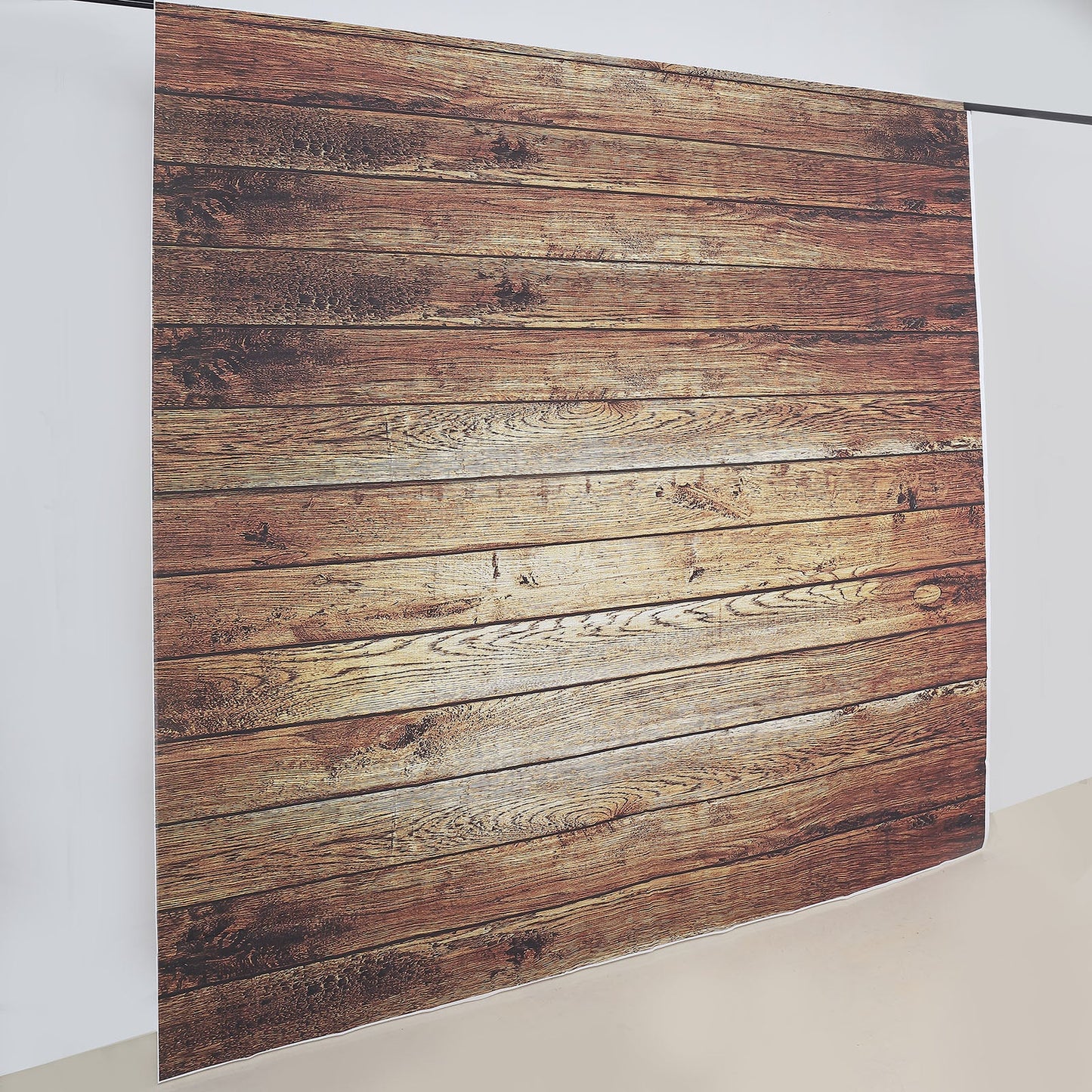 Vintage brown wood panel photography backdrop for photo booths.