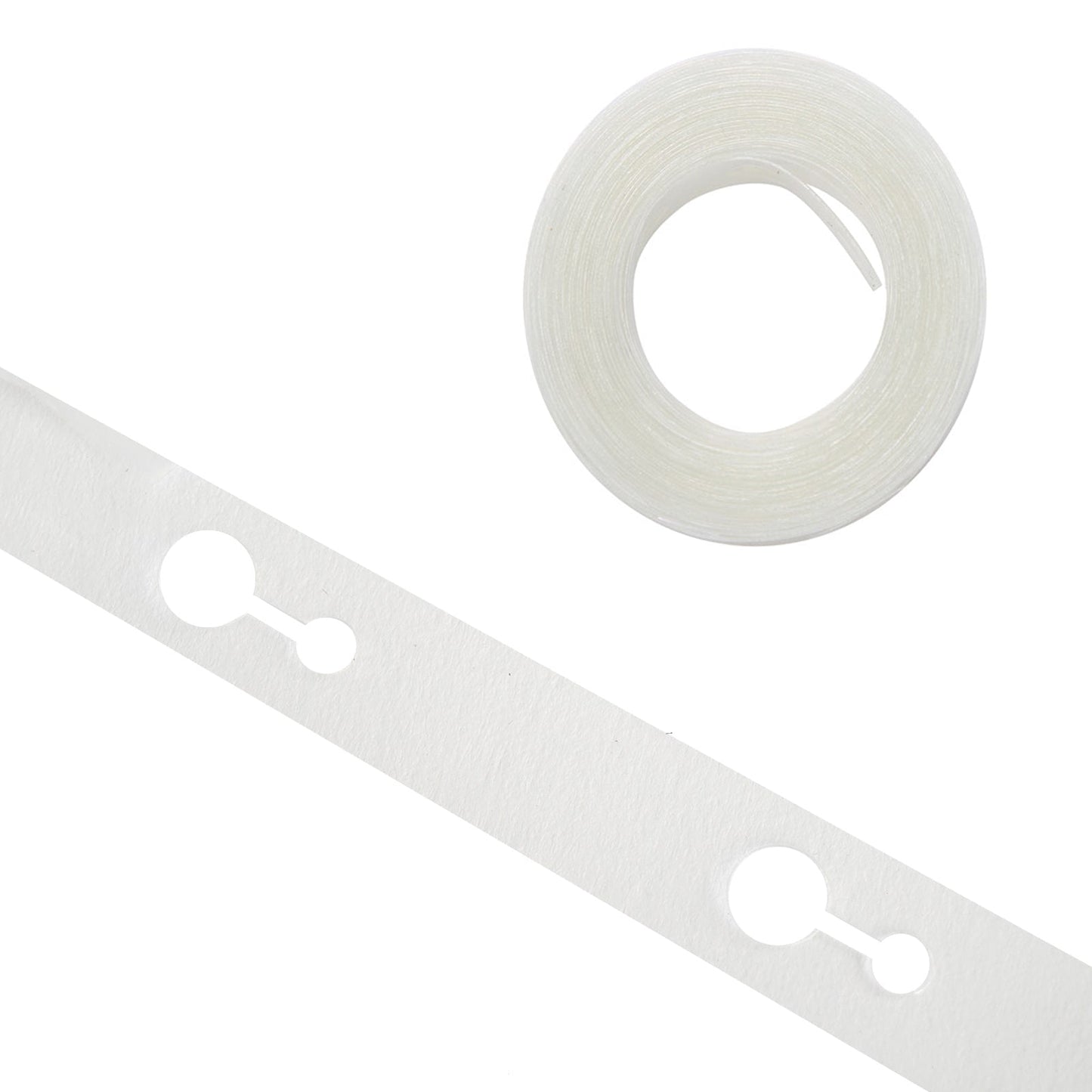 White balloon decorating strip tape for garland clips.