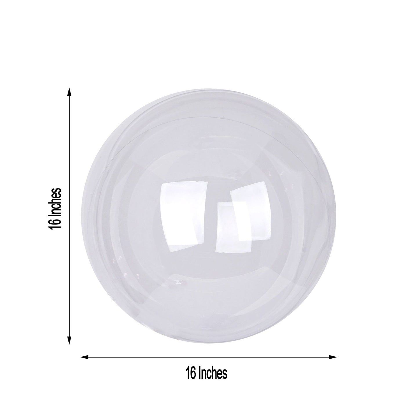 Clear 16" transparent PVC helium/air bubble balloon, 10 pack.