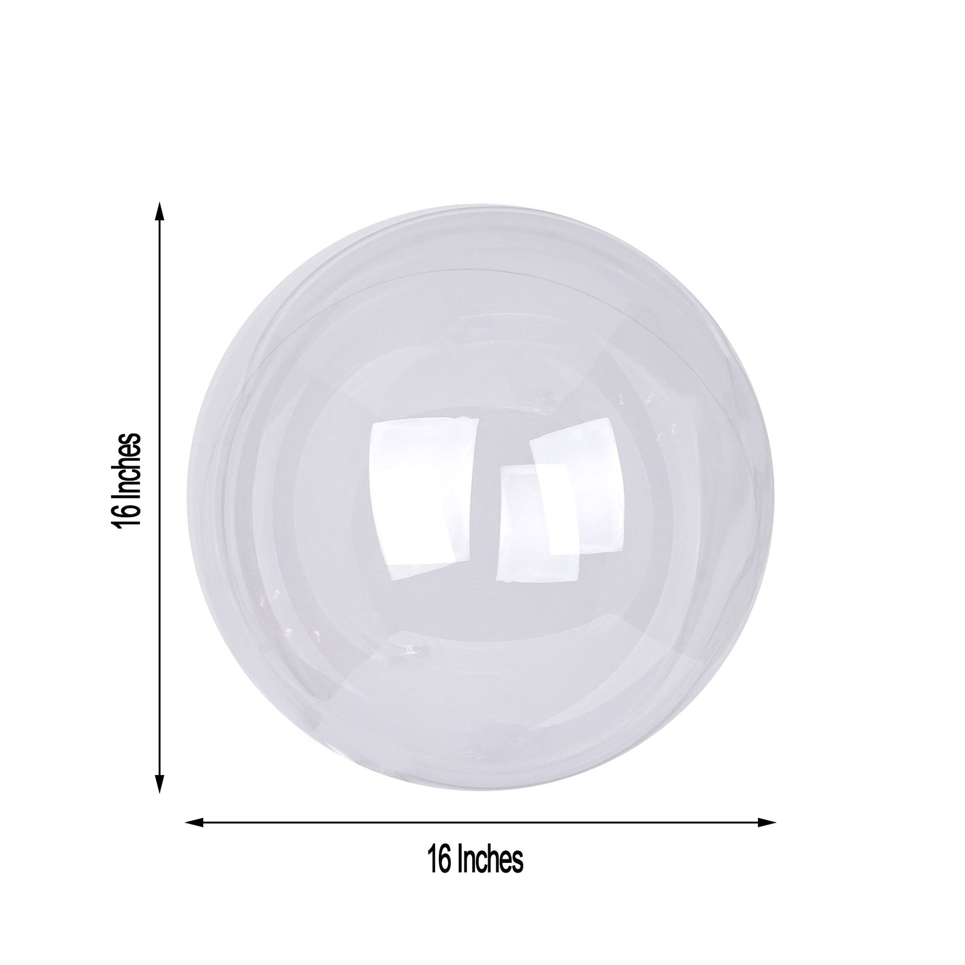 Clear 16" transparent PVC helium/air bubble balloon, 10 pack.