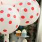 Fun Polka Dot Hot Pink & White Latex Party Balloons 12 Inch 25 Pack