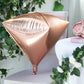 Rose gold 4D diamond self-sealing reusable foil balloon.