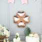 10 Pack 15" Rose Gold Four Leaf Clover Shaped Mylar Foil Balloons