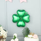 15" Shiny Green Four Leaf Clover Mylar Foil Balloon Pack