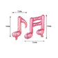 Rose gold music note mylar foil balloons, 6 pack.