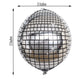15" mirrored silver disco ball foil helium balloon