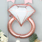 26" Rose Gold Diamond Ring Mylar Balloon