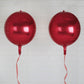2 Pack | 14" 4D Burgundy Sphere Mylar Foil Helium or Air Balloons