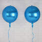 2 Pack | 14" 4D Royal Blue Sphere Mylar Foil Helium or Air Balloons
