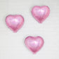 Shiny pink heart mylar foil balloons, 15 inches, set of 2.