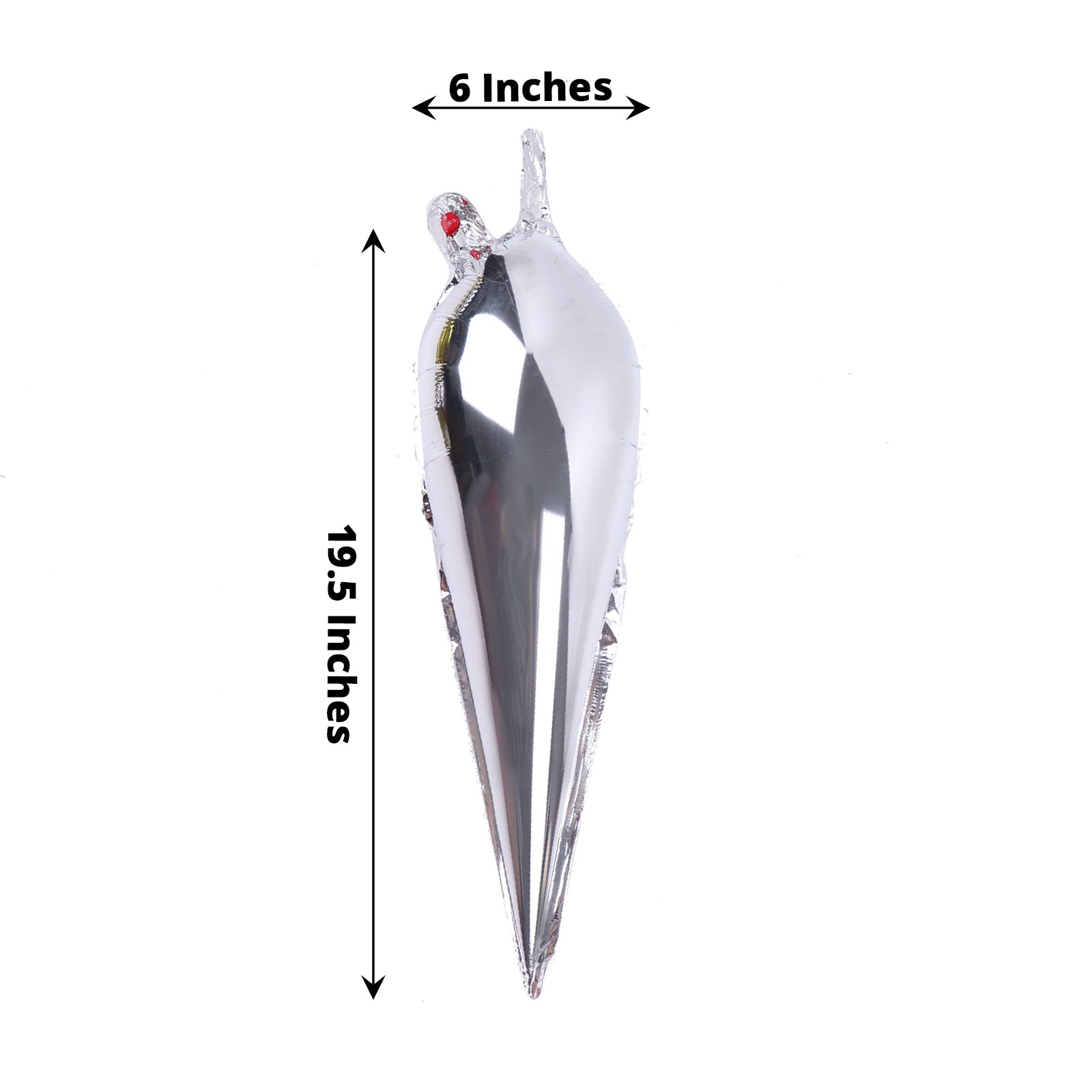 3D Mylar Foil Silver Metallic Starburst Cone Balloons Pack of 36