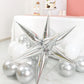 Metallic Silver Starburst 3D Mylar Foil Cone Balloons 36 Pack