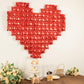 Metallic red extra large heart mylar foil balloon backdrop quilt.