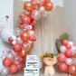 Dusty rose and white balloon garland arch party kit.