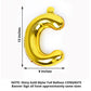 Shiny gold "Congrats" mylar foil balloon banner sign, 13 inches.