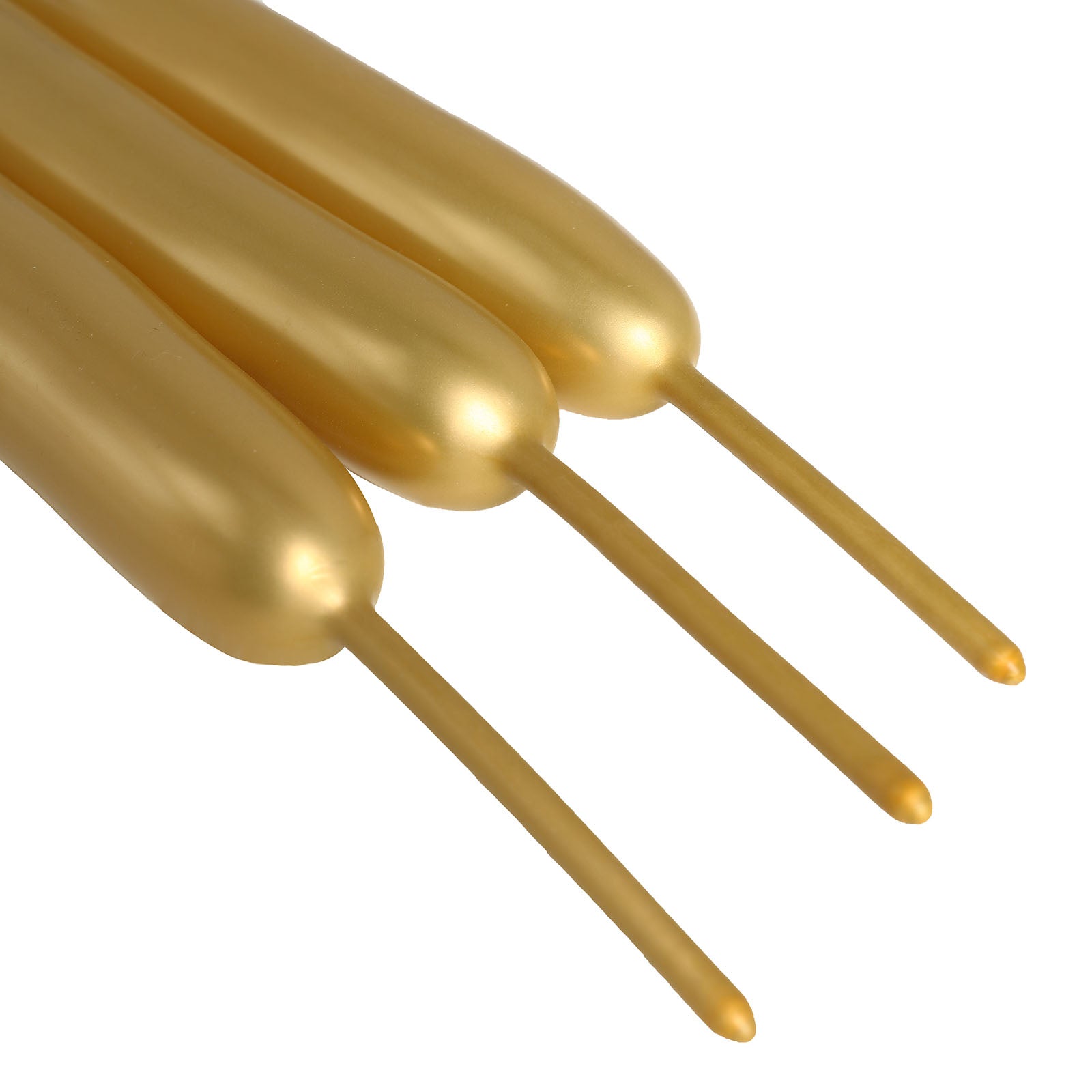 Metallic gold long latex balloons for twisting and animal modeling.