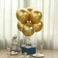 12 Inch Metallic Chrome Gold Air or Helium Latex Balloons 25 Pack