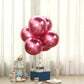 12 Inch Metallic Chrome Pink Air or Helium Latex Balloons 25 Pack