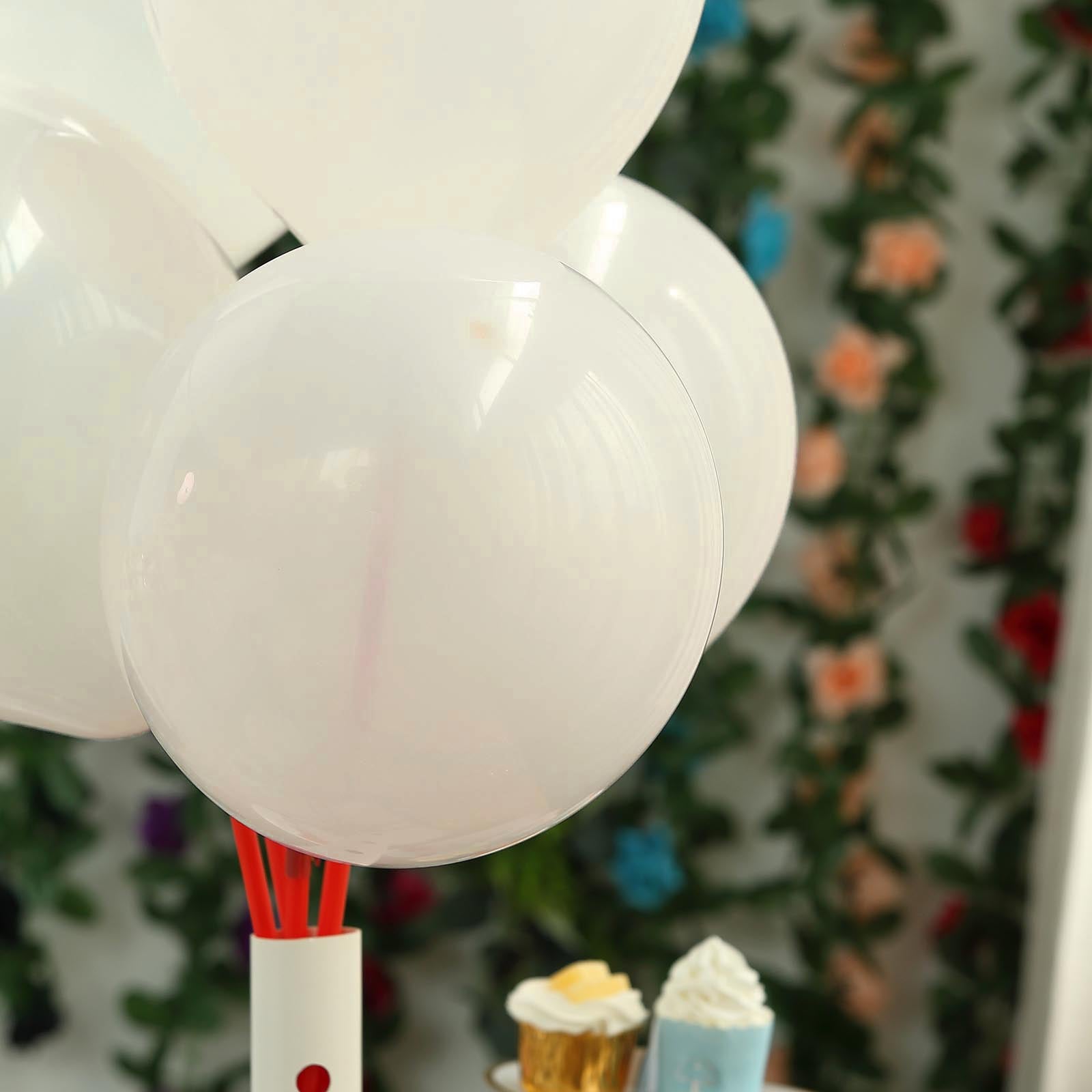 Air or Helium Matte Pastel Off White Latex Balloons 10 Inch 25 Pack