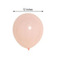 12" matte pastel blush latex party balloon, perfect for celebrations.