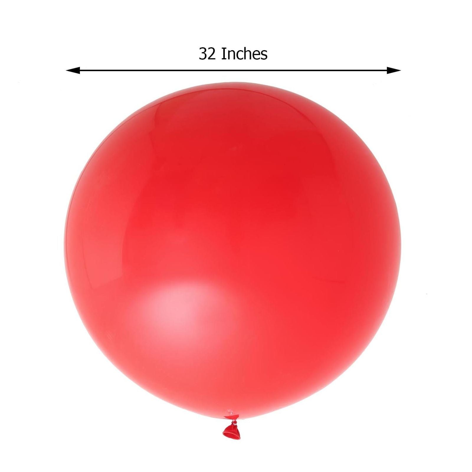 2 Pack | 32inch Large Matte Red Helium or Air Premium Latex Balloons