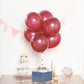 25 Pack | 12" Shiny Pearl Burgundy Latex Helium or Air Balloons