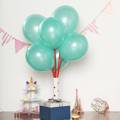 Elegant Touch with Shiny Pearl Turquoise Balloons