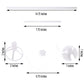 Clear balloon centerpieces holder kit with table top balloon stand sticks.