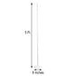 White Balloon Column Stand Kit 5 Feet 2 Pack