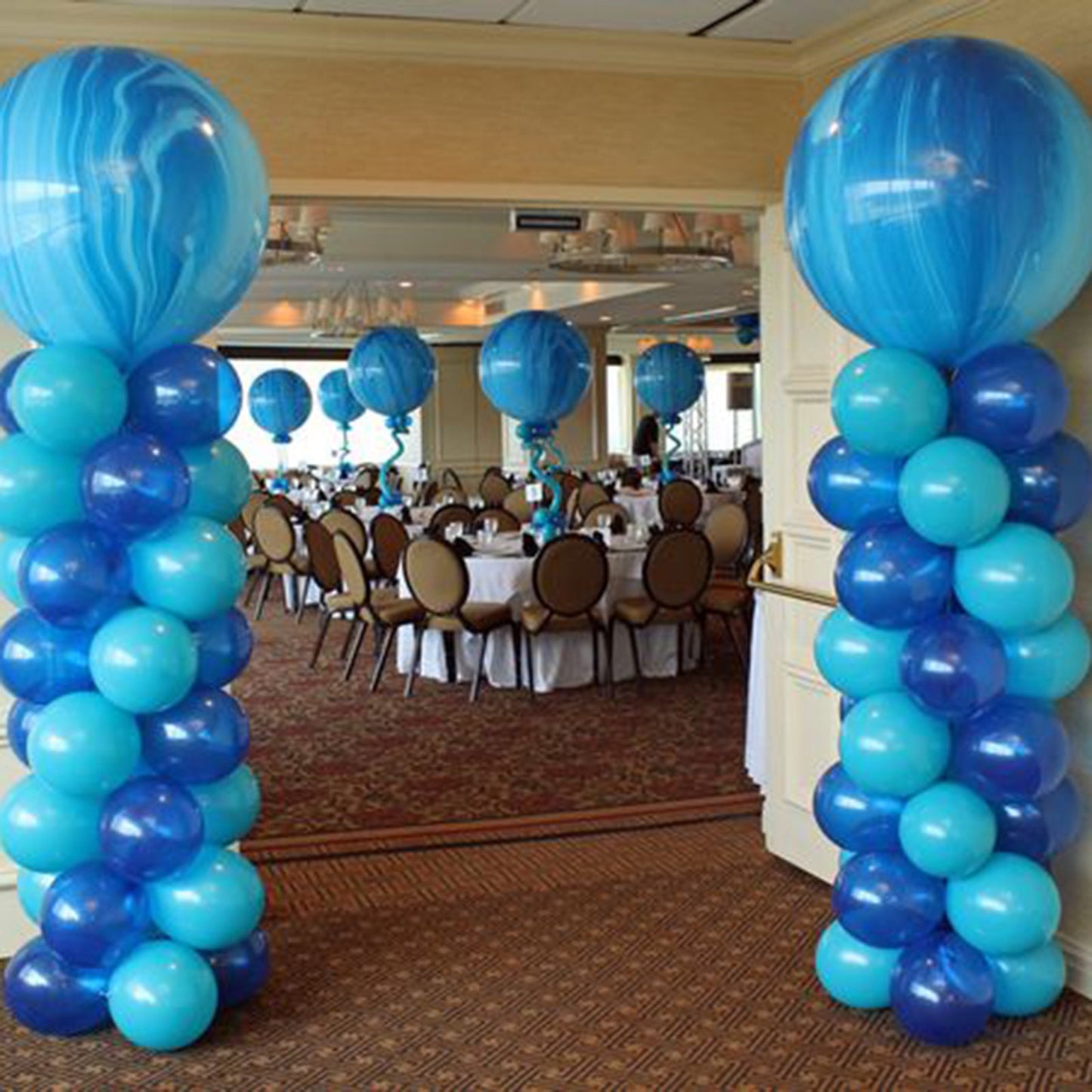 2 Pack Balloon Column Stand Kit 5 Feet in White